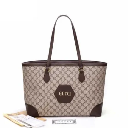 Gucci Beige GG Jacquard Medium 100 Ophidia Tote Women Bag