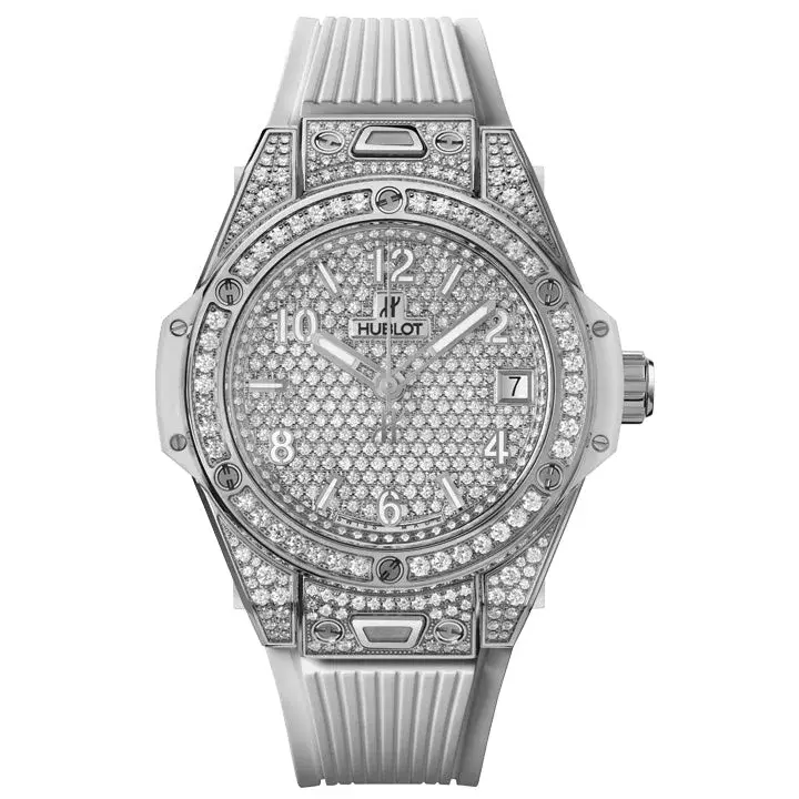 Hublot Big Bang White Full Pave - 465.SE.9010.RW.1604 Watch - Dubai Elegance Hublot Big Bang White Full Pave - 465.SE.9010.RW.1604 Watch