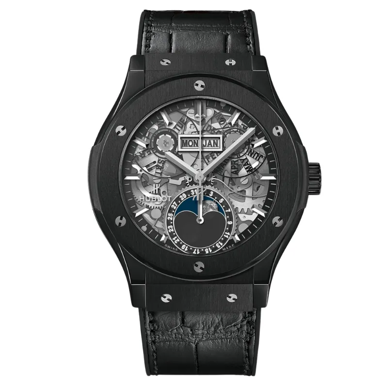 Hublot Classic Fusion Aerofusion Moonphase Black 547.CX.0170.LR Watch - Dubai Elegance Hublot Classic Fusion Aerofusion Moonphase Black 547.CX.0170.LR Watch - Dubai Elegance