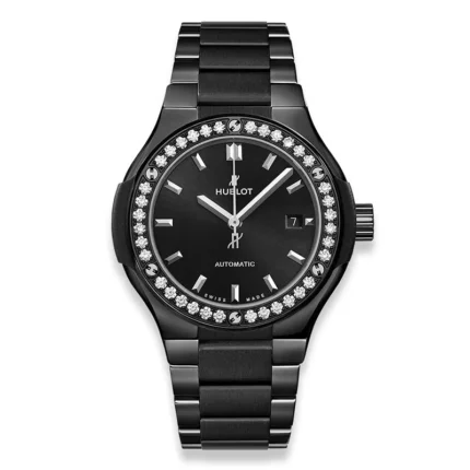 Hublot Classic Fusion Black Platinum Diamonds - 585.CM.1470.CM.1204 Watch - Dubai Elegance