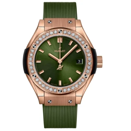 Hublot Green Silver 29mm Platinum Diamonds - 591.OX.8980.RX.1204 Watch - Dubai Elegance