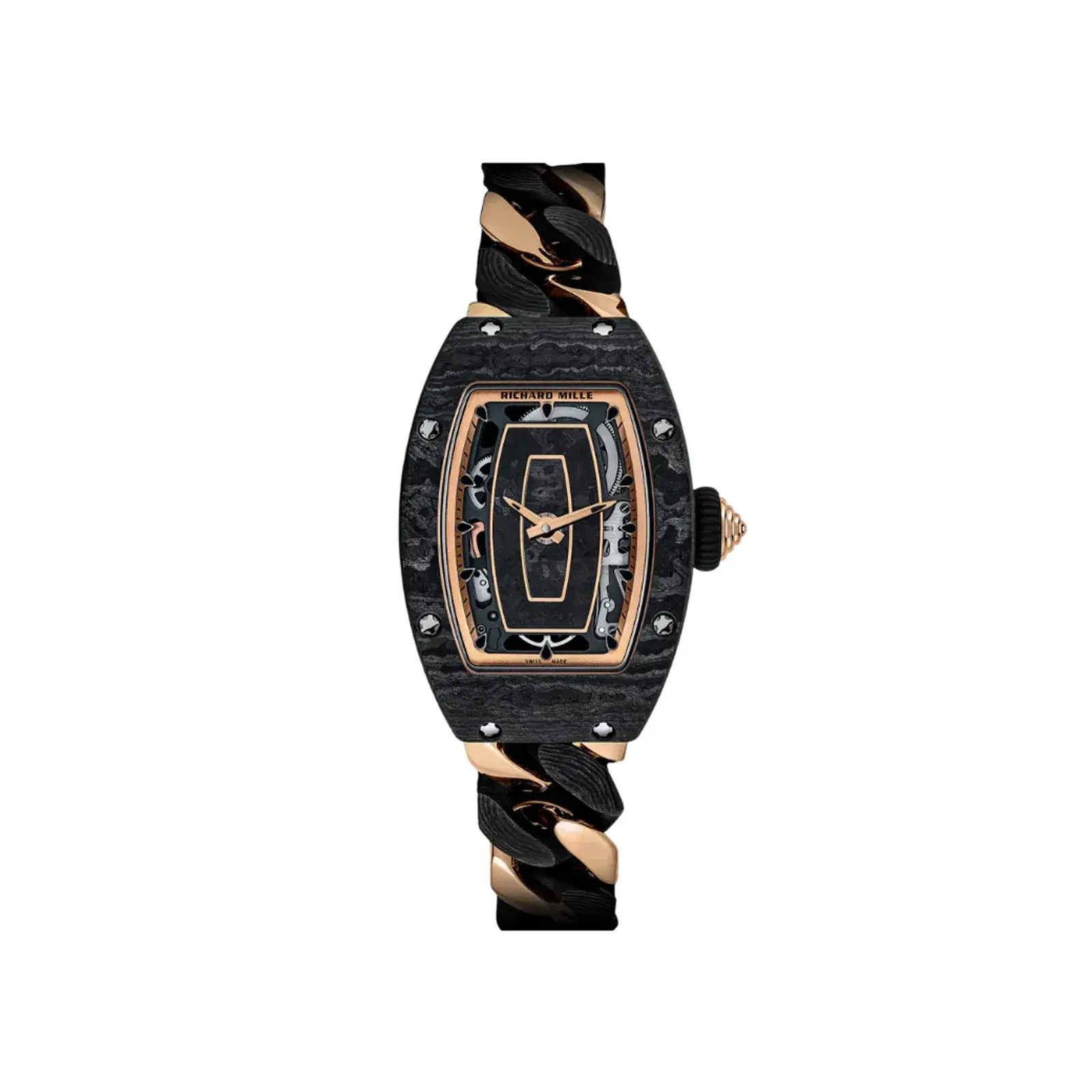 RM07-01 Carbon TPT & Original Silver (Chain-Link Bracelet) Watch - Dubai Elegance RM07-01 Carbon TPT & Original Silver (Chain-Link Bracelet) Watch - Dubai Elegance