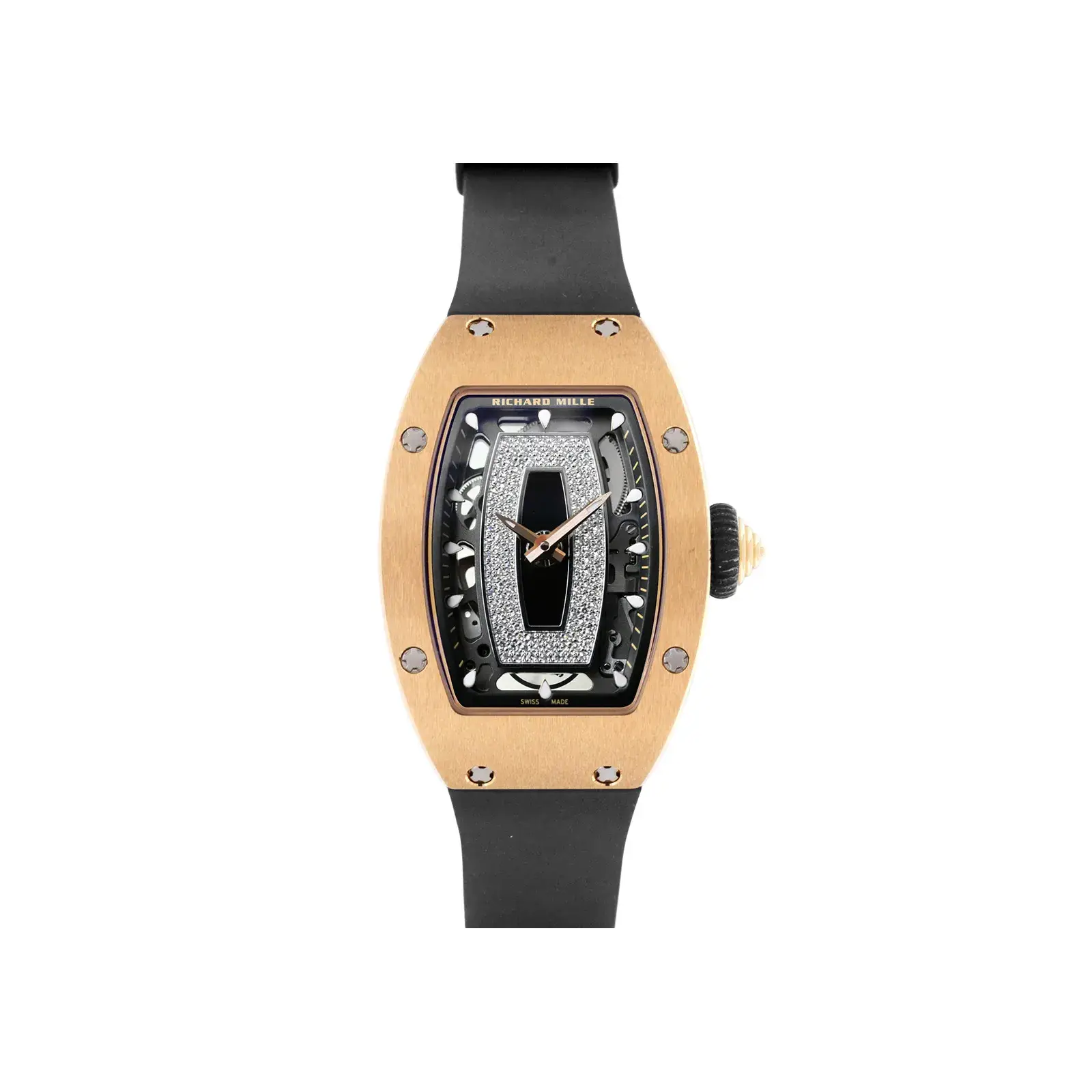 RM07-01 Plain Rose Original Silver (Black Lips) Watchs - Dubai Elegance RM07-01 Plain Rose Original Silver (Black Lips) Watchs - Dubai Elegance