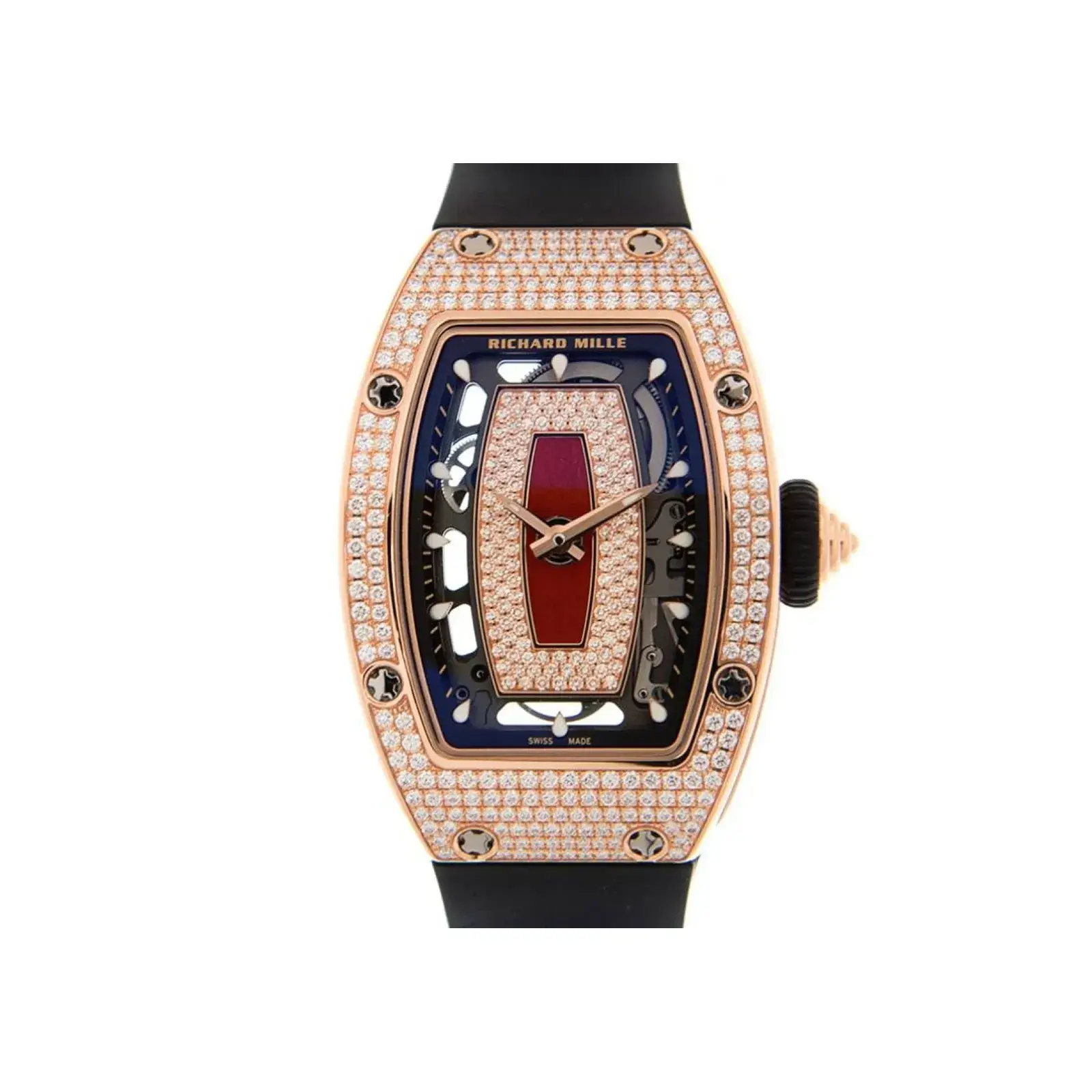 RM07-01 Rose Gold Full Set Diamonds (Red Lips) Watch - Dubai Elegance RM07-01 Rose Gold Full Set Diamonds (Red Lips) Watch - Dubai Elegance