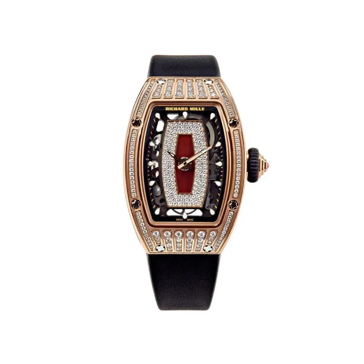 RM07-01 Rose Original Silver Medium Set Platinum Diamonds (Red Lips) Watch - Dubai Elegance RM07-01 Rose Original Silver Medium Set Platinum Diamonds (Red Lips) Watch - Dubai Elegance
