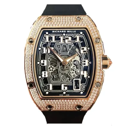 RM67-01 Rose Gold Full Set Diamonds Watchs - Dubai Elegance