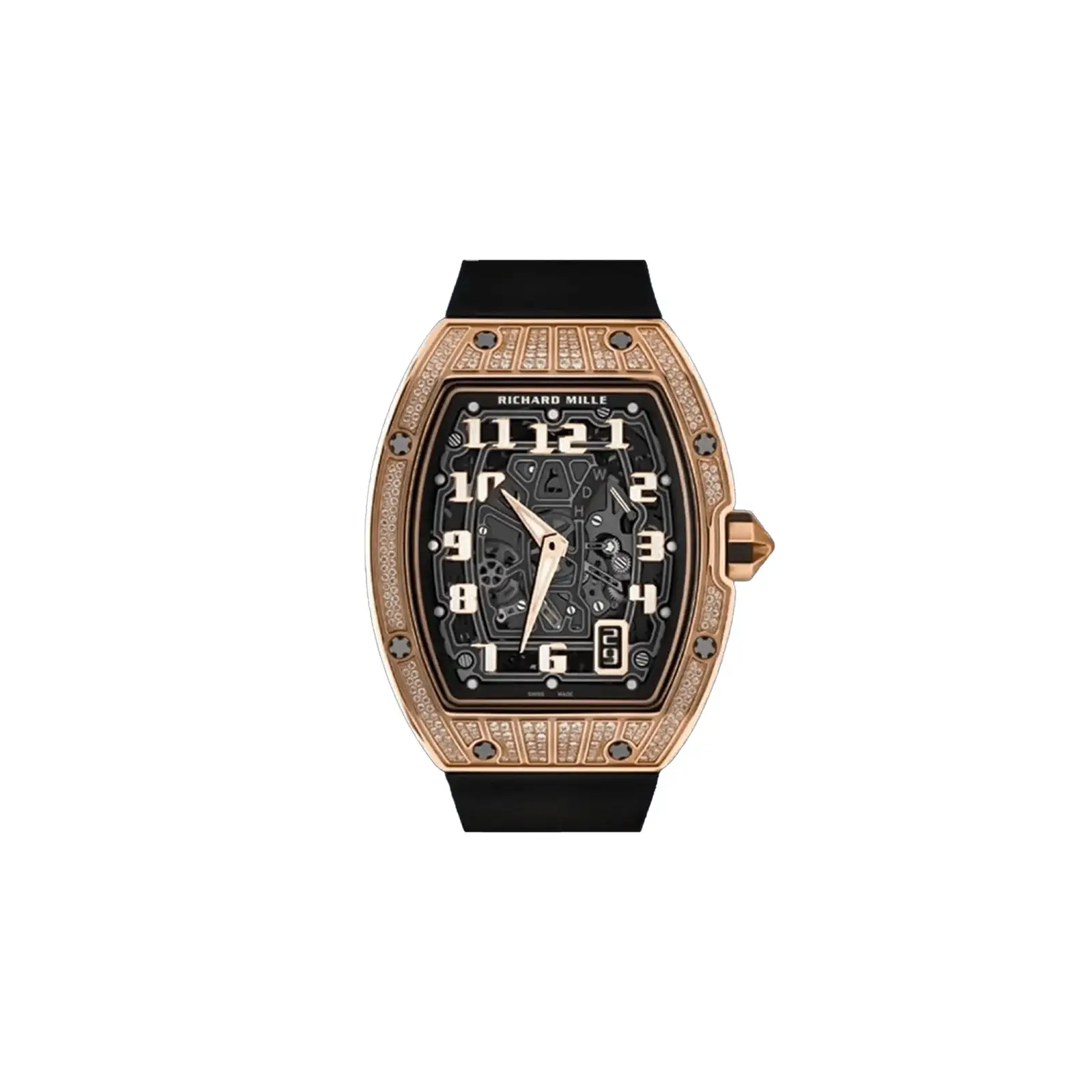 RM67-01 Rose Gold Medium Set Diamonds Watch - Dubai Elegance RM67-01 Rose Gold Medium Set Diamonds Watch - Dubai Elegance