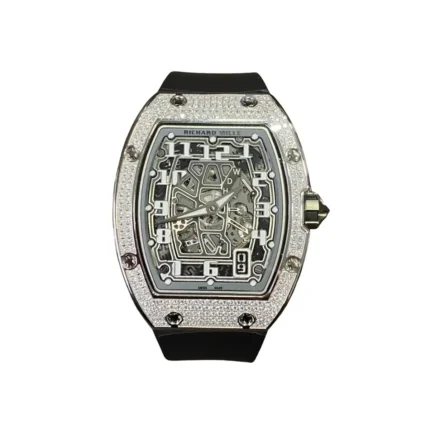 RM67-01 White Original Silver Full Set Platinum Diamonds Watch - Dubai Elegance