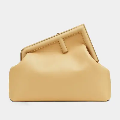 Fendi First Medium Sand-coloured leather bag