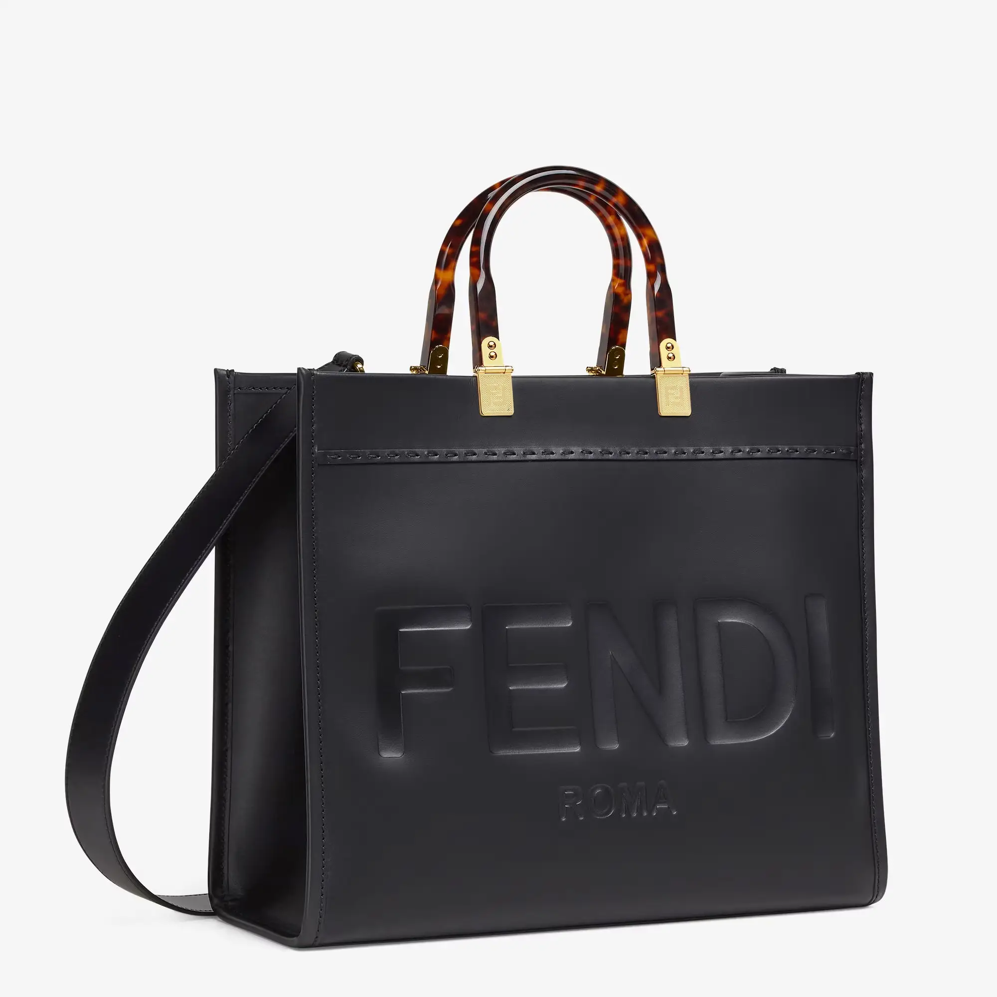 Fendi Sunshine Medium Black leather shopper Fendi Sunshine Medium Black leather shopper