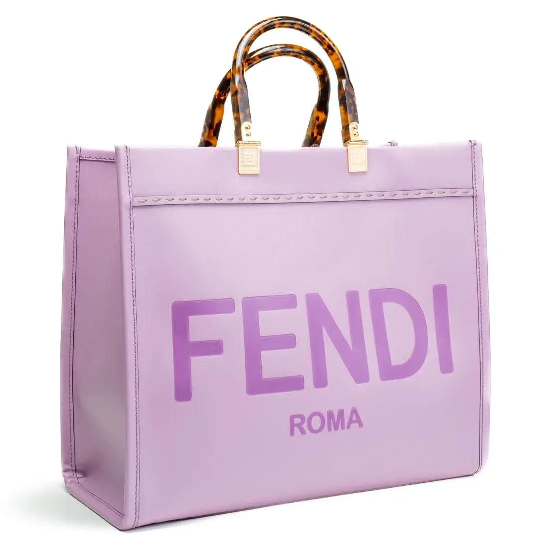 Fendi Sunshine Medium Lilac leather shopper