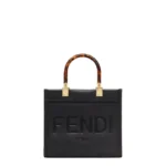 Fendi Sunshine Small Black leather shopper