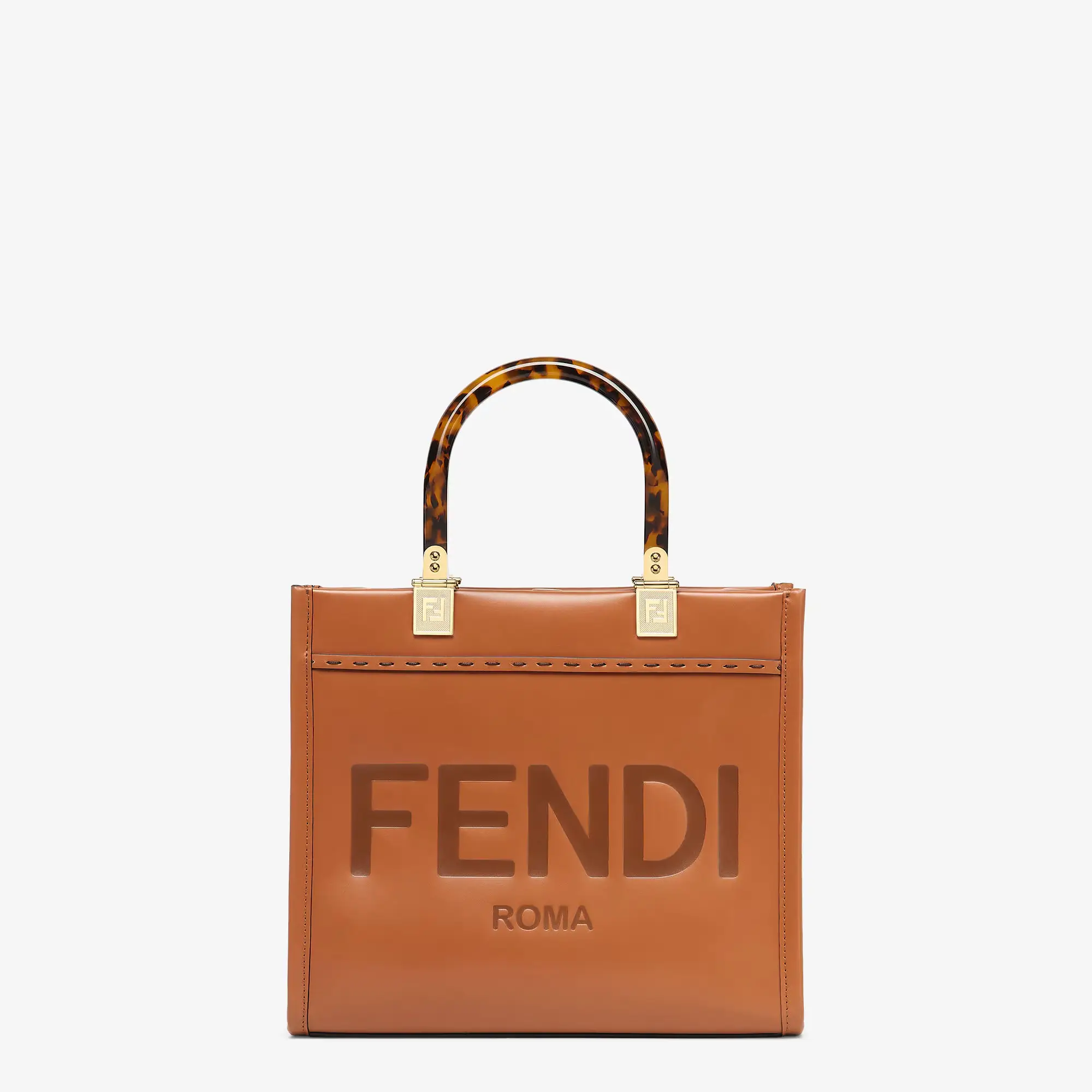 Fendi Sunshine Small Brown calf leather bag
