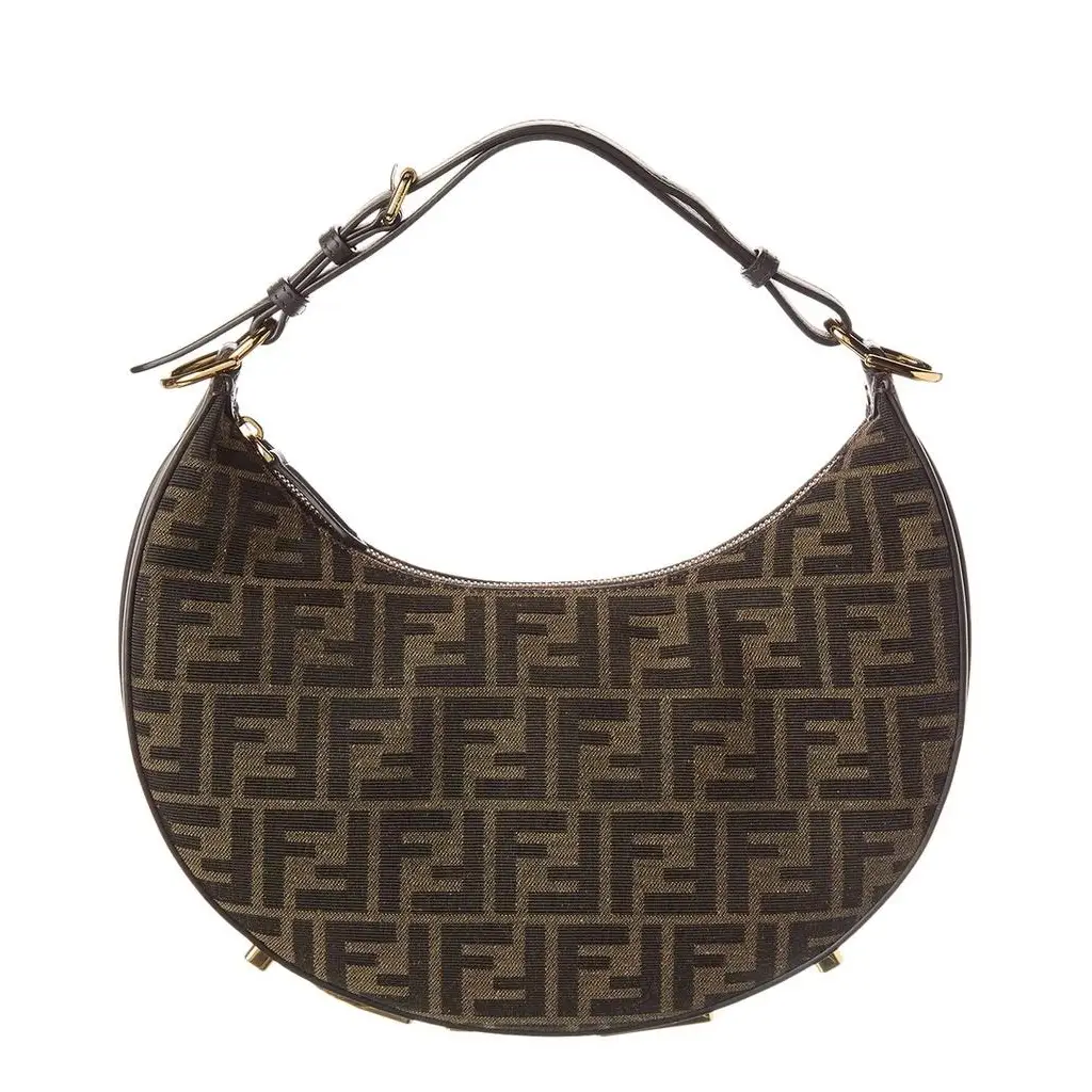 Fendi graphy Small Brown FF jacquard fabric bag in Dubai UAE Fendi graphy Small Brown FF jacquard fabric bag in Dubai UAE