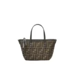 Mini Roll Brown FF jacquard mini bag