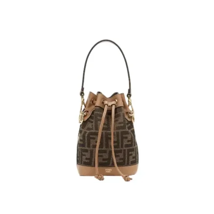 Mon Tresor Brown FF fabric mini-bag