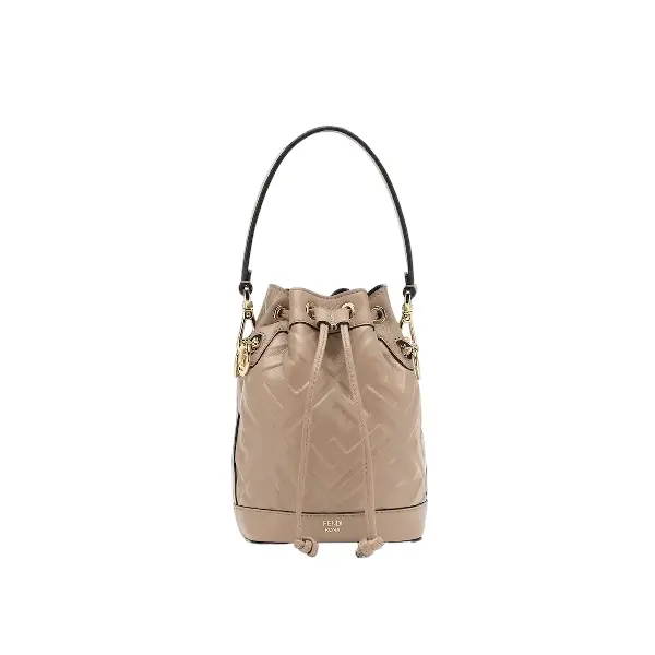 Mon Tresor Dove grey leather mini-bag