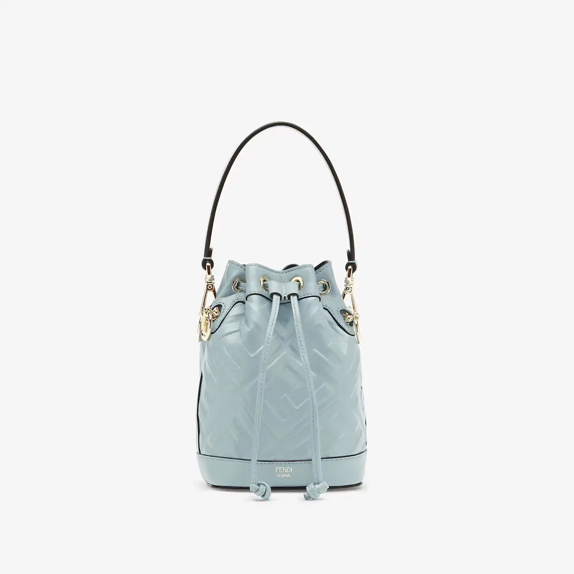 Mon Tresor Light blue leather mini-bag with FF motif