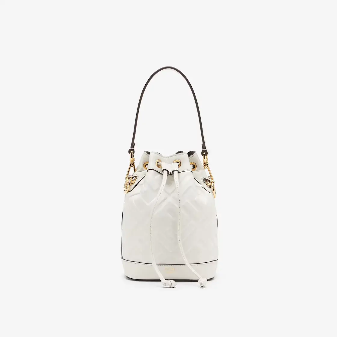 Mon Tresor White leather mini-bag with FF motif