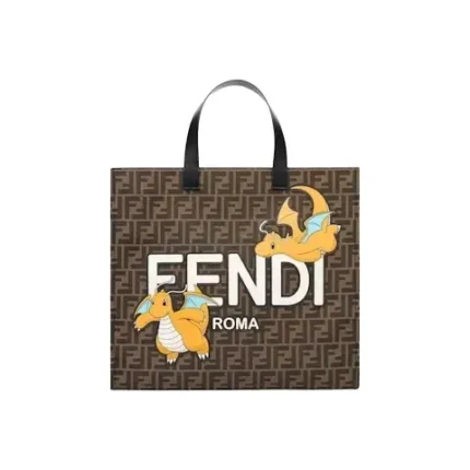 Shopper FENDI x FRGMT x POKÉMON brown FF fabric bag