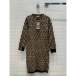 Fendi FF Logo Cotton Dress – Luxury Designer Casual Chic Dress for Women in Dubai UAE