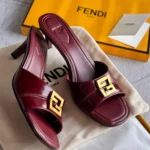 Fendi Fold 55mm Eel Skin Mules – Luxury Heels for Elegant Style in Dubai UAE