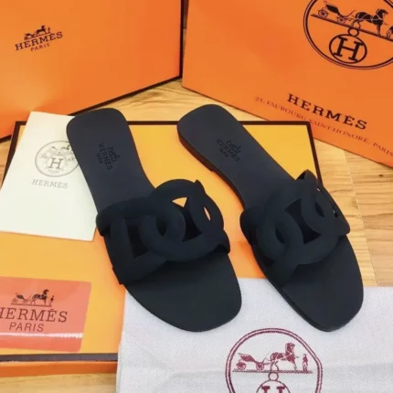 Hermès Oran Sandal – Iconic “H” Cut-Out in Box Calfskin Leather in Dubai UAE