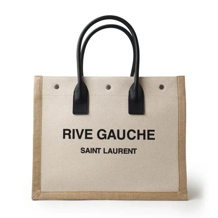 SAINT LAURENT Rive Gauche Small Tote Bag Linen in Dubai UAE