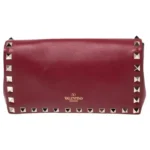 Valentino Leather Rockstud Chain Clutch Bag in Dubai UAE