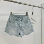 Bottega Veneta-Inspired Distressed Denim Shorts – Vintage Luxury Aesthetic in Dubai UAE