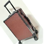 Brown Rolling Makeup Case – Professional Beauty Trolley with Wheels & Retractable Handle in Dubai UAE