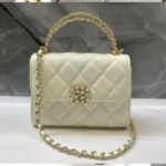 Chanel 23P Mini Kelly Bag – 25cm Quilted Calfskin with Gold Hardware & Iconic CC Logo in Dubai UAE