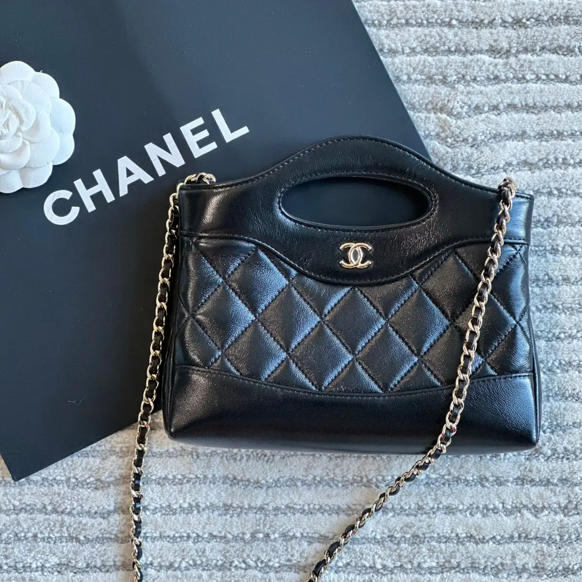 Chanel 31 Bag – Quilted Leather Handbag with Top Handle and Iconic CC Logo in Dubai UAE Chanel 31 Bag – Quilted Leather Handbag with Top Handle and Iconic CC Logo in Dubai UAE