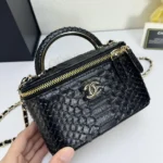 Chanel Python Vanity Case Bag – Exotic Luxury with Timeless Elegance in Dubai UAE