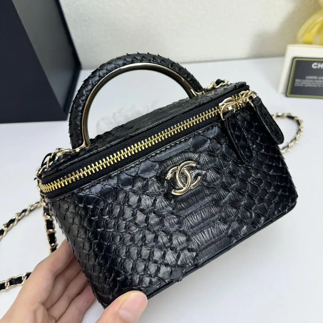 Chanel Python Vanity Case Bag – Exotic Luxury with Timeless Elegance in Dubai UAE Chanel Python Vanity Case Bag – Exotic Luxury with Timeless Elegance in Dubai UAE