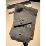 Chanel Wool Knit Beanie Hat & Scarf Set – Luxury Winter Warmth with Iconic Style in Dubai UAE