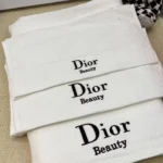 Dior Beauty Bath Towels – Luxury Cotton & Linen with Cannage Motif in Dubai UAE