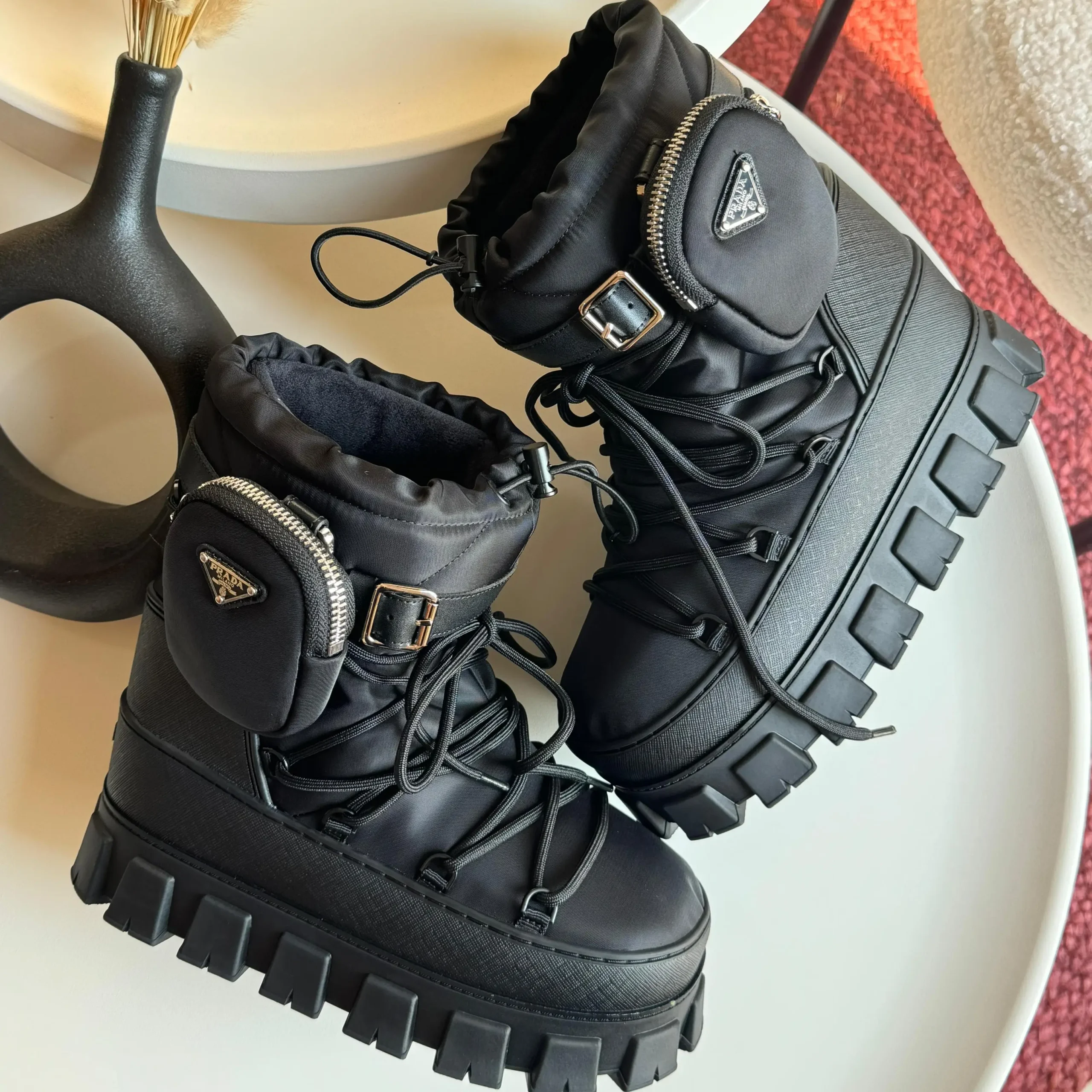 Dior D-Major Boots – Warm Taupe & Black Technical Fabric with Calfskin, CD Strap & Embroidered Logo in Dubai UAE (Copy) Dior D-Major Boots – Warm Taupe & Black Technical Fabric with Calfskin, CD Strap & Embroidered Logo in Dubai UAE (Copy)