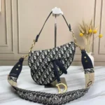 Dior Mini Saddle Bag in Blue Dior Oblique Jacquard in Dubai UAE