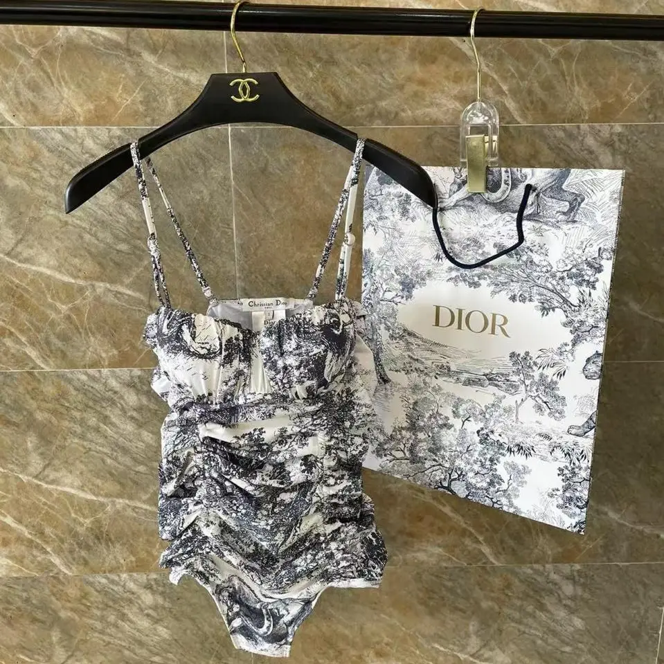 Dior One-Piece Swimsuit – Dioriviera Collection with Signature Toile de Jouy or Oblique Motif in Dubai UAE Dior One-Piece Swimsuit – Dioriviera Collection with Signature Toile de Jouy or Oblique Motif in Dubai UAE