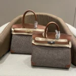 Hermès Birkin 25 in Quadrille Toile and Swift Leather – Iconic Canvas & Leather Handbag in Dubai UAE