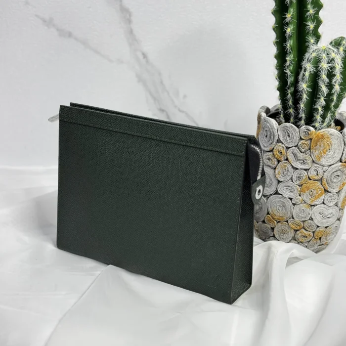 Louis Vuitton Damier Graphite Toiletry Bag – Luxury Dopp Kit with Leather Trim & Double Zip Closure in Dubai UAE