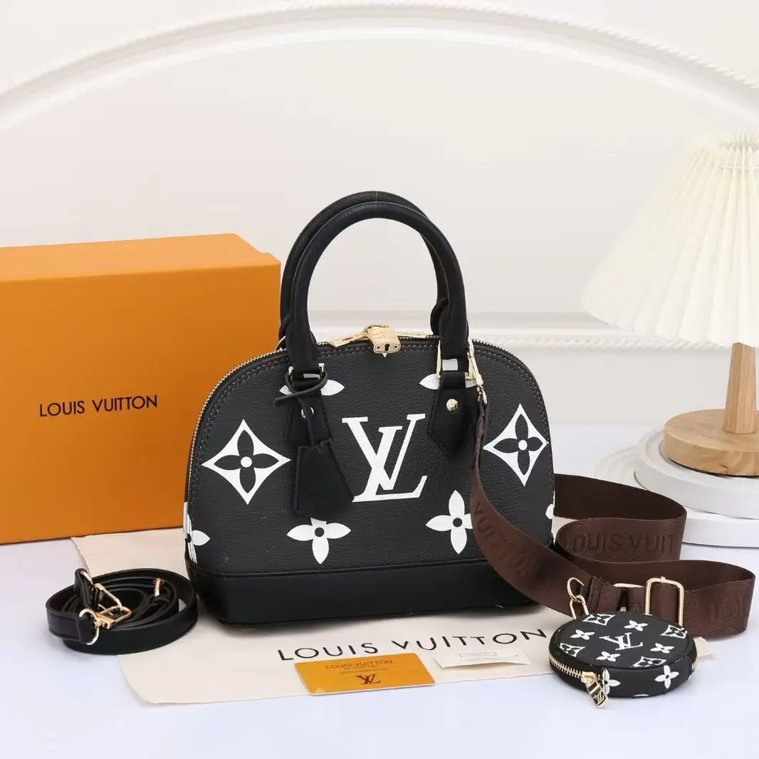 Louis Vuitton Neo Alma PM Handbag in Black with White Monogram – Structured Dome Shape in Dubai UAE Louis Vuitton Neo Alma PM Handbag in Black with White Monogram – Structured Dome Shape in Dubai UAE