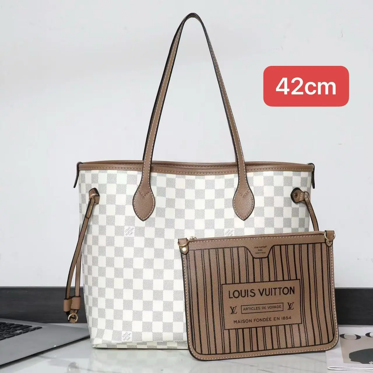 Louis Vuitton Neverfull GM Damier Azur Canvas Tote – Spacious Large Model in Dubai UAE Louis Vuitton Neverfull GM Damier Azur Canvas Tote – Spacious Large Model in Dubai UAE