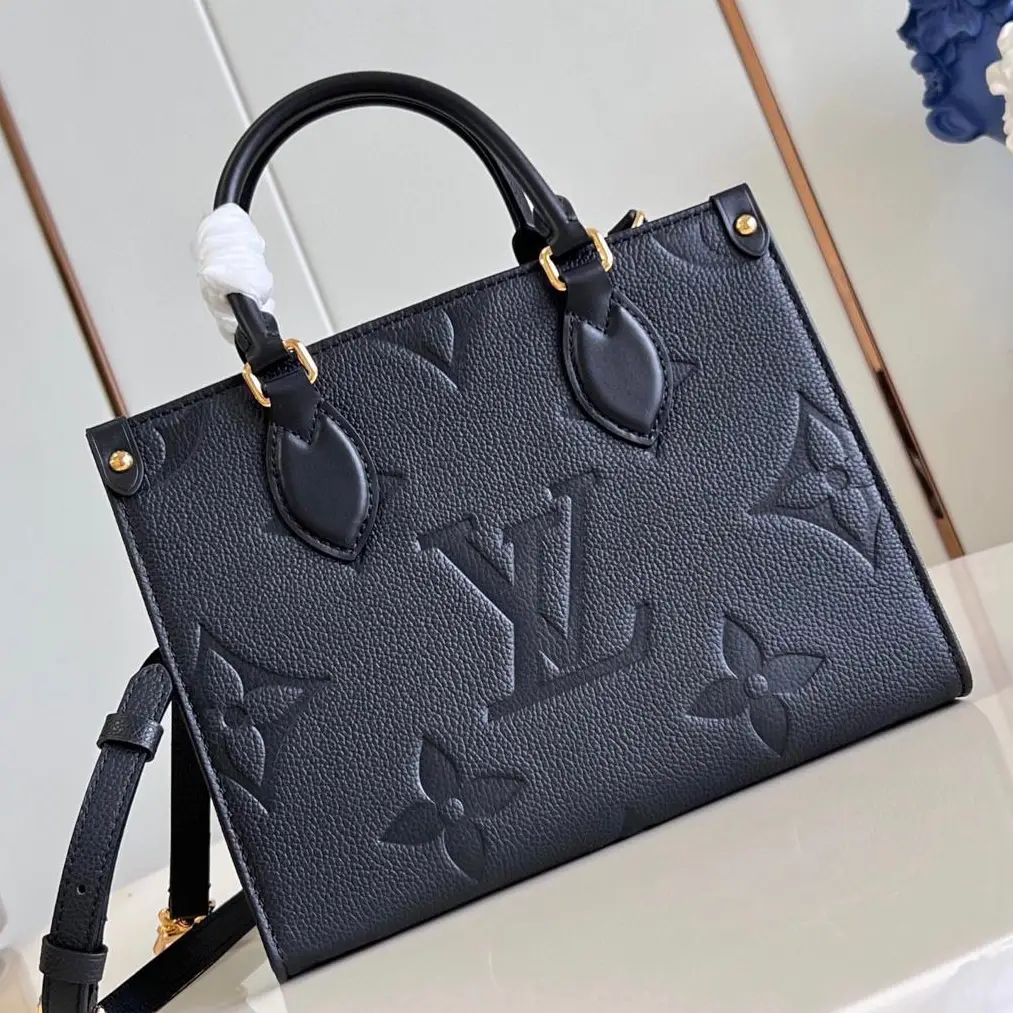 Louis Vuitton OnTheGo PM – Black Monogram Empreinte Leather Mini Tote in Dubai UAE Louis Vuitton OnTheGo PM – Black Monogram Empreinte Leather Mini Tote in Dubai UAE