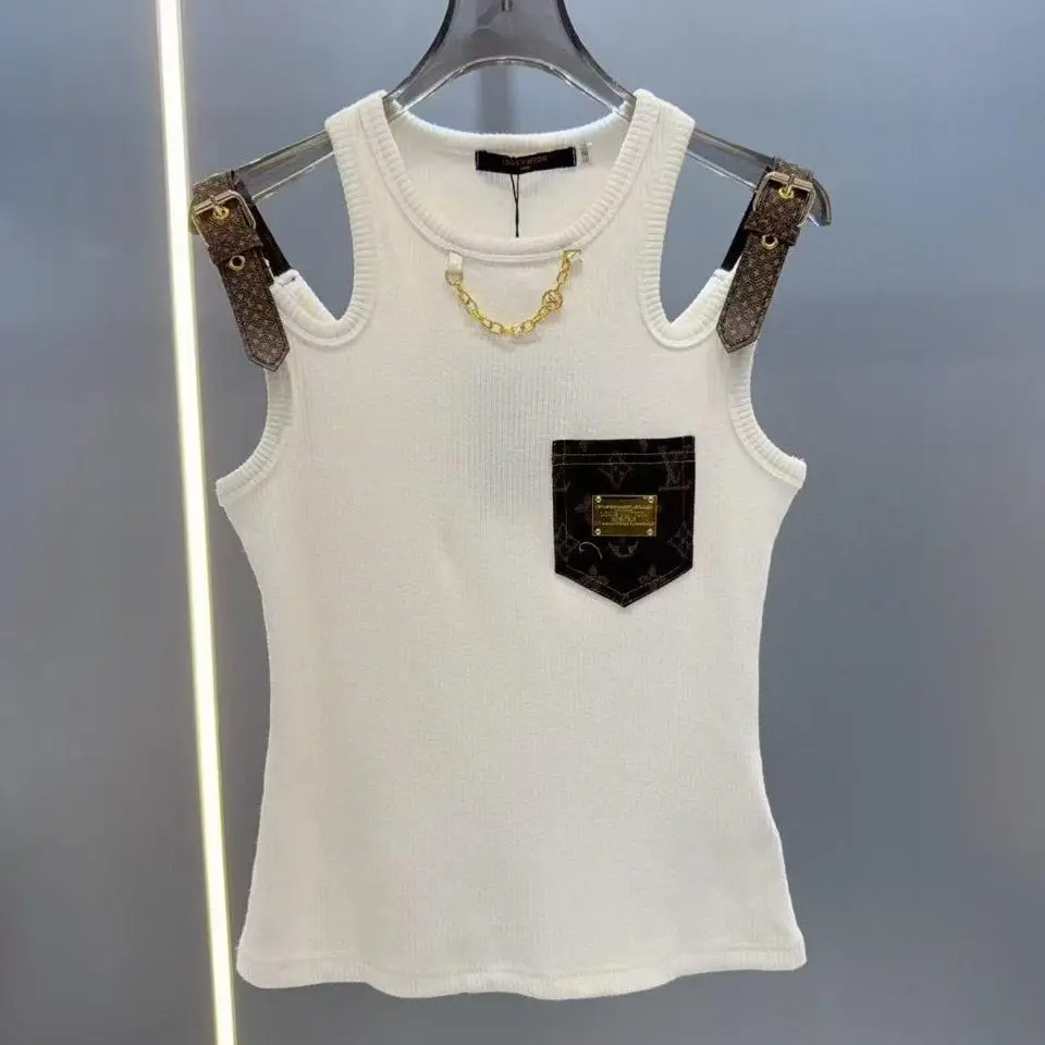 Louis Vuitton Sleeveless Monogram Top with Chest Pocket – Luxury Designer Tee in Dubai UAE Louis Vuitton Sleeveless Monogram Top with Chest Pocket – Luxury Designer Tee in Dubai UAE