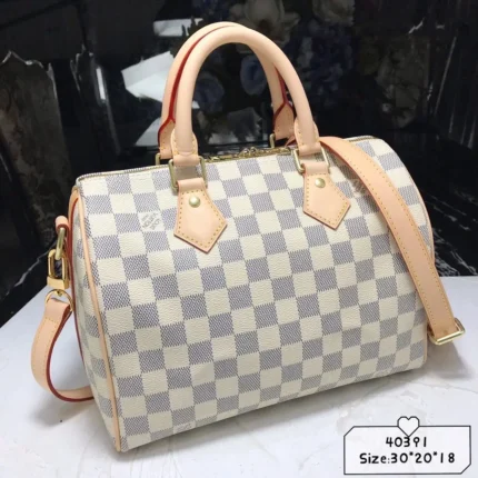 Louis Vuitton Speedy 30 Damier Azur Canvas – Iconic Versatile Handbag for Everyday Use in Dubai UAE