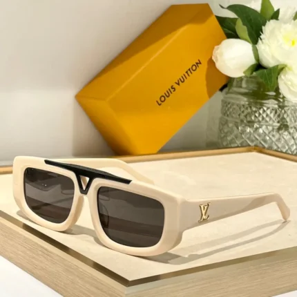 Louis Vuitton Sunglasses – Rectangular Frame with Iconic LV Monogram & Signature Branding in Dubai UAE