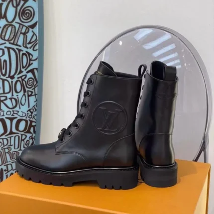 Louis Vuitton Territory Flat Ranger Boots – Luxury Calf Leather in Dubai UAE