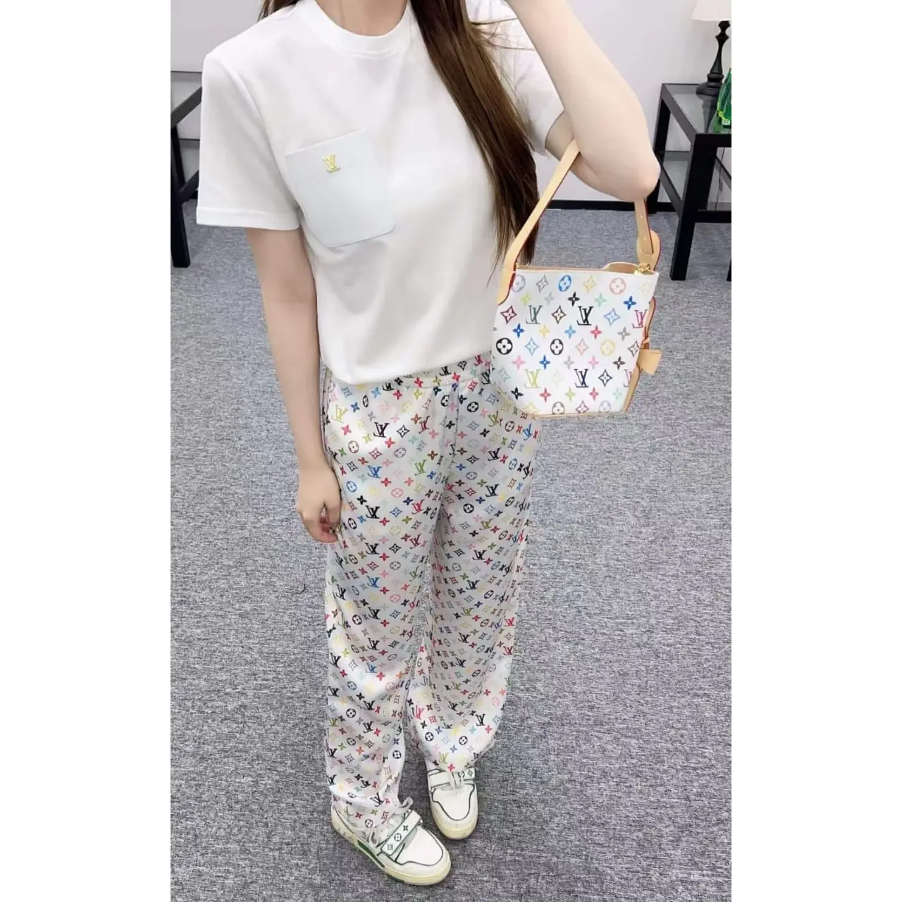 Louis Vuitton Vintage Flower Monogram Jogging Pants – Kaleidoscopic Floral LV Track Trousers in Dubai UAE Louis Vuitton Vintage Flower Monogram Jogging Pants – Kaleidoscopic Floral LV Track Trousers in Dubai UAE